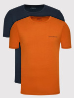 Pánske tričko - 111267 2R717 03563 - oranžová/tm.modrá - Emporio Armani