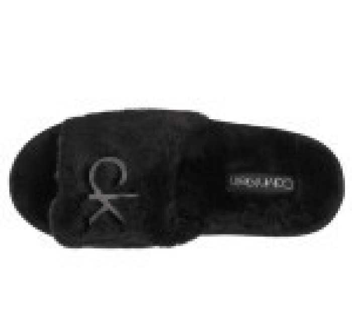 Dámské domácí pantofle  SLIPPER SANDAL FUR W HW0HW00634-BAX - Calvin Klein