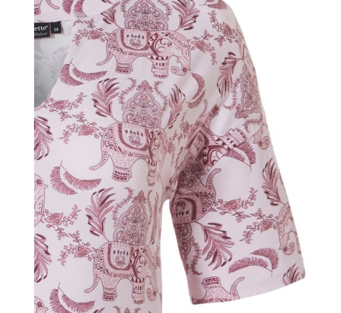 Dámska nočná košeľa 15231-304-2 ružová-potlač - Pastunette