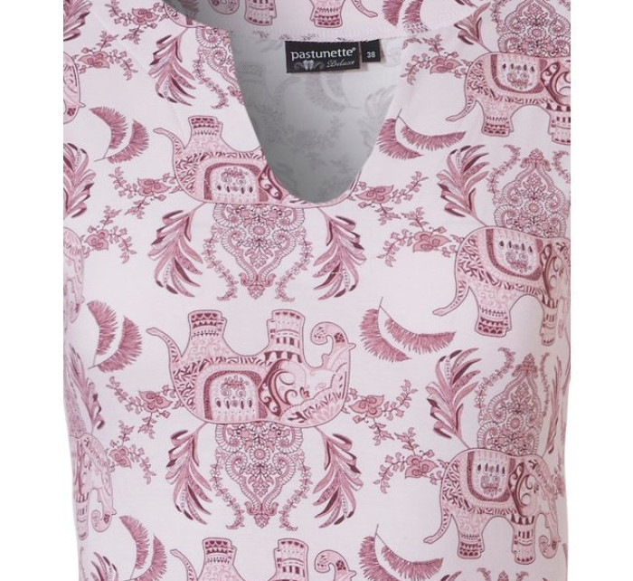 Dámska nočná košeľa 15231-304-2 ružová-potlač - Pastunette