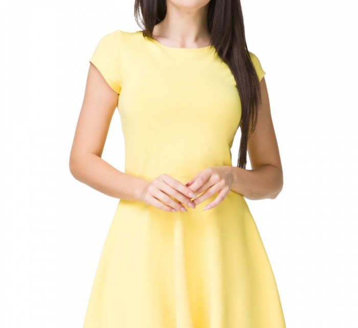 Denné dámske šaty T184/4 žlté - Tessita