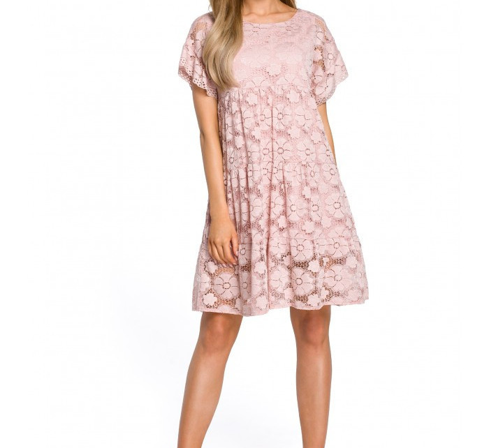 Dámské šaty model 18606655 Pudr růžová - Moe
