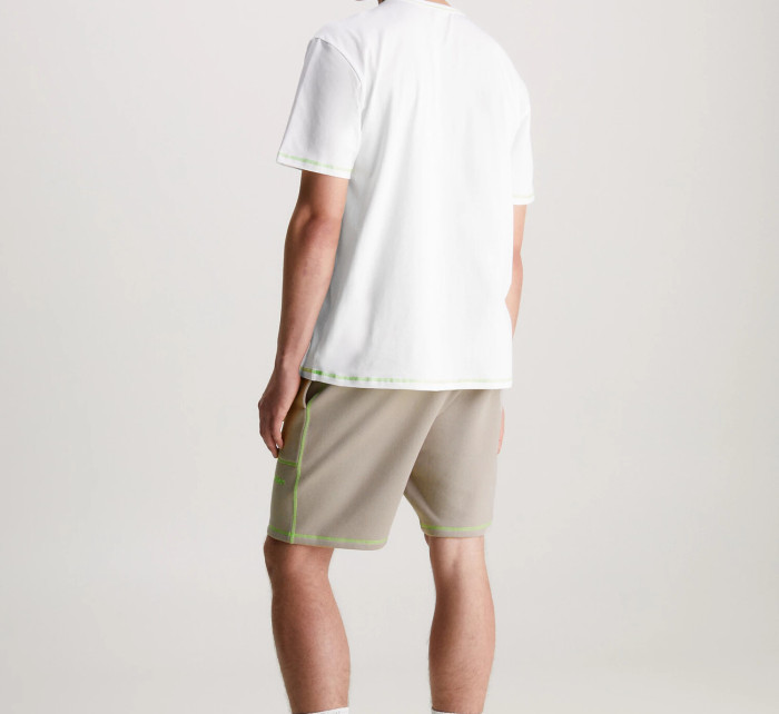 Pánské pyžamo NM2471E bílo/béžové - Calvin Klein