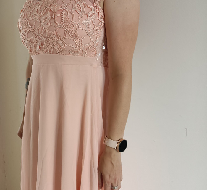Dámské šaty dlouhé  růžové model 18881524 - EVA&#38;LOLA