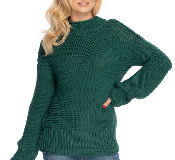 Dámský svetr model 19344947 Tmavě zelená - PeeKaBoo