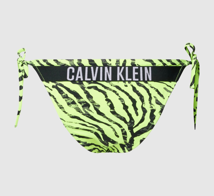 Dámske neónovo žlté plavky s potlačou KW0KW02336 OIC - Calvin Klein