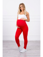 Dámské bavlněné těhotenské kalhoty 19975 červené - Kesi