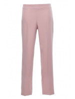 Dámské kalhoty s úzkými nohavicemi model 19572877 pudrové růžová - Makover
