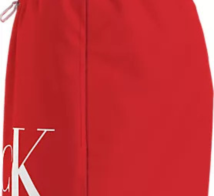 Pánske plavky SHORT DRAWSTRING KM0KM00967 XM9 červená - Calvin Klein