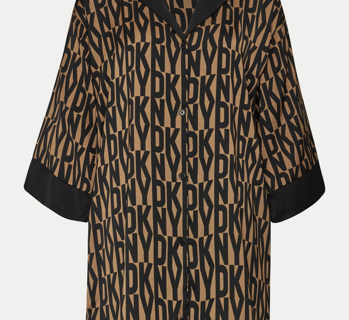 Dámska nočná košeľa YI00017 202 Brown Printed - DKNY