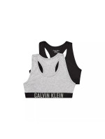 Dievčenská podprsenka 2 PACK BRALETTE G80G800143029 sivá/čierna - Calvin Klein