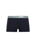 Pánske boxerky 3Pack 112130 4R717 tm. modrá so zelenou - Emporio Armani