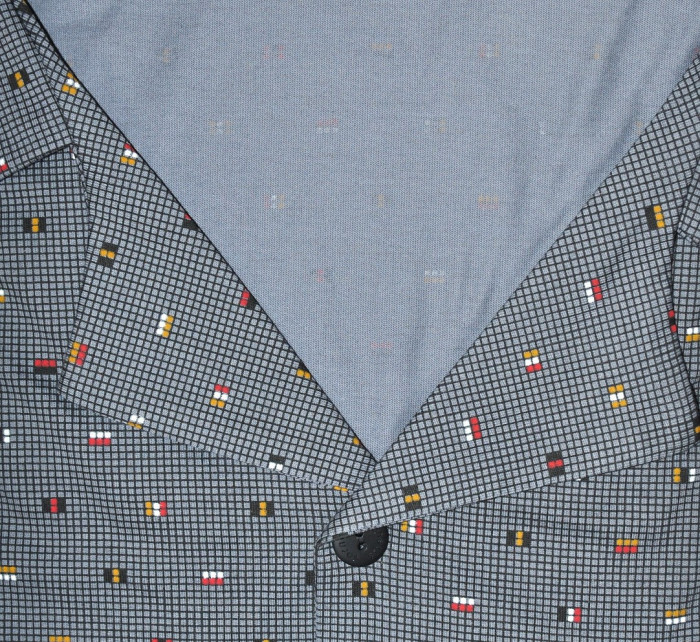 Pánske pyžamo bez zipsu 318/43 Sivé s potlačou - Cornette