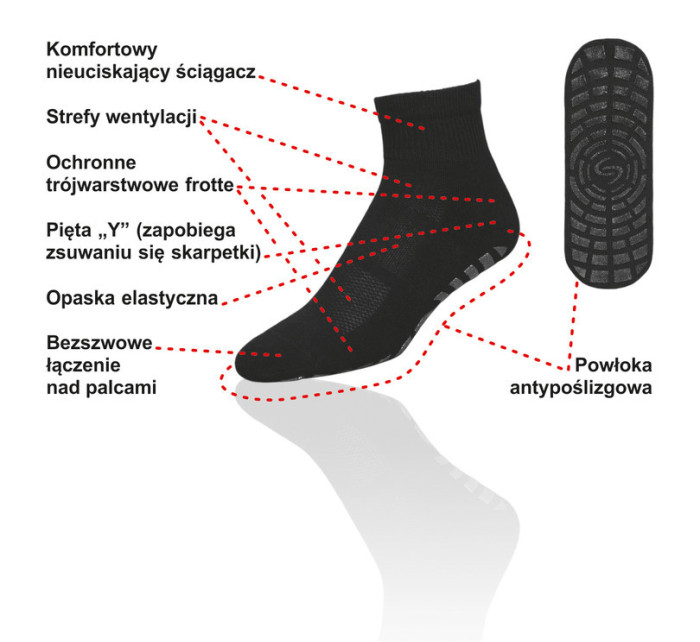 Protišmykové ponožky GYM NON-SLIP - JJW INMOVE