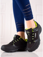 Luxusní  trekingové boty dámské černé bez podpatku