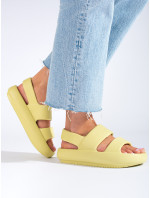 Trendy  sandály dámské zelené bez podpatku