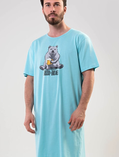 Pánska nočná košeľa s krátkym rukávom Beer and bear
