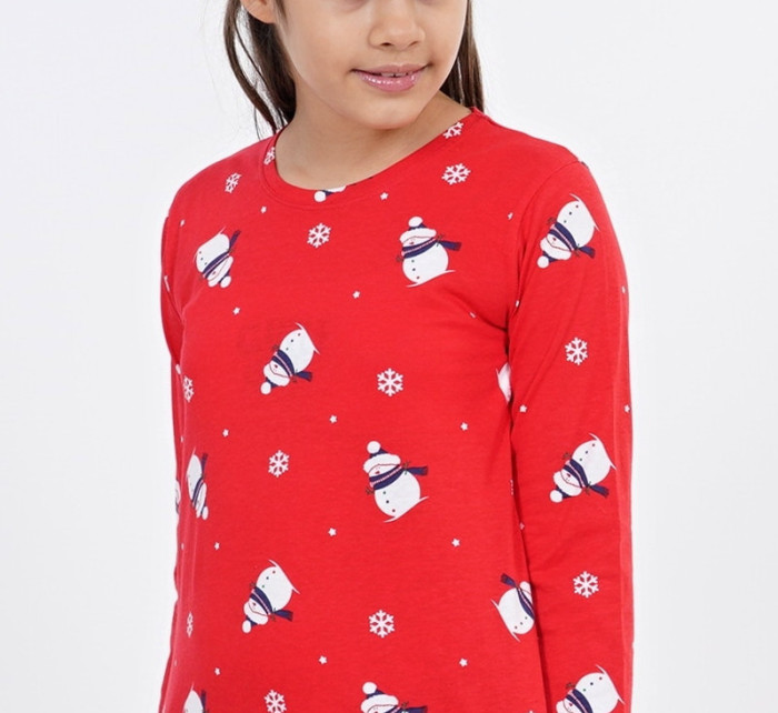 Detská nočná košeľa s dlhým rukávom Snehuliaci