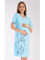 Dámska nočná košeľa materská Méďa s kvetinou