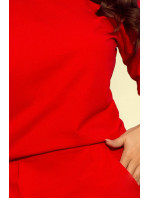 Červené dámske teplákové nohavice s výstrihom na chrbte model 6321770