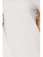 Pohodlné plisované šedé dámske šaty model 7657677