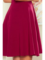 ANITA - Dámske šaty v bordovej farbe s volánikom 274-1