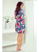 Pohodlné dámské oversize šaty s květinovým vzorem na model 8009171 - numoco