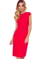 TAMARA - Elegantní červené dámské midi šaty s páskem model 8828942