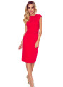TAMARA - Elegantní červené dámské midi šaty s páskem model 8828942