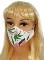 Ochranné masky pro opakované použití model 8739835 - Růžové květy - bavlna 100 % - 2 kusy