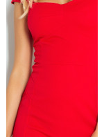 Červené šaty s pekným výstrihom model 4976545