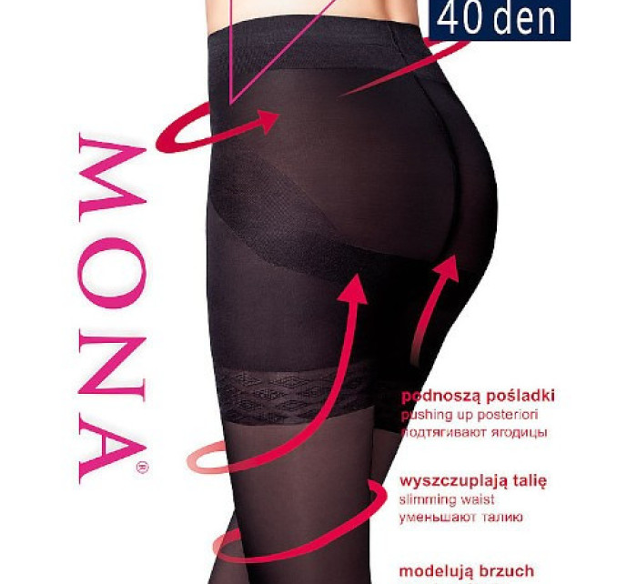 Dámské punčochové kalhoty Mona Push-Up 40 den 5-XL
