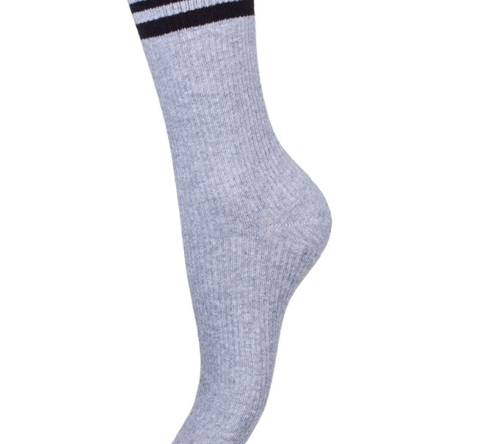Dámské ponožky Milena 1313 Žebrované s proužky 37-41