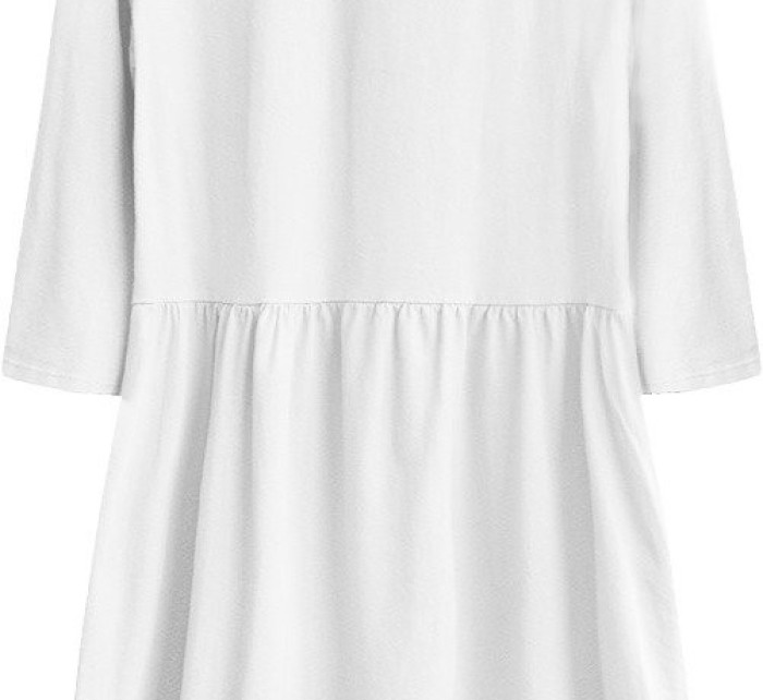 Bílé bavlněné dámské oversize šaty model 7276986 - MADE IN ITALY