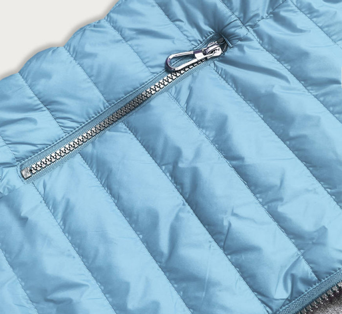 Modrá dámská bunda s kapucí (DL011)
