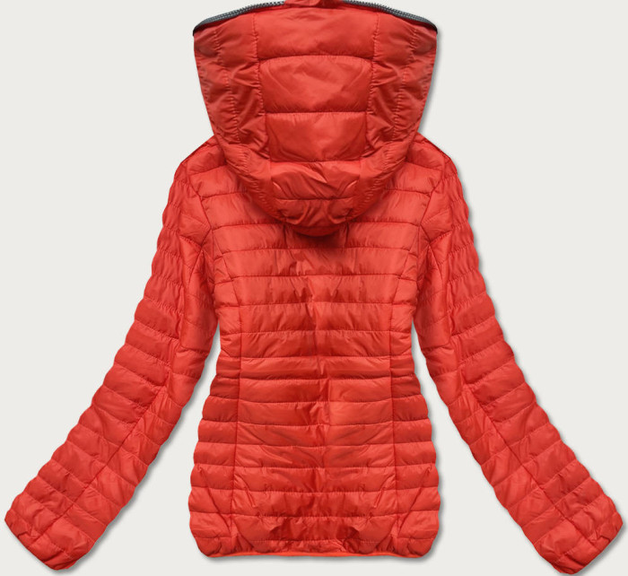 Oranžová dámská bunda s kapucí model 16143347 - LHD