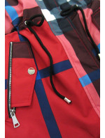 Červeno-černá oboustranná dámská bunda (W653)