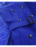 Svetlo modrý tenký kabát z rôznych spojených materiálov (YR2027)
