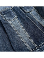 Tmavo modrá krátka dámska džínsová bunda (C062)