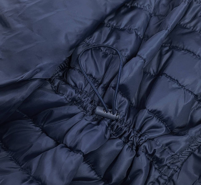 Tmavě modrá prošívaná dámská bunda se stojáčkem model 16148231 - MINORITY
