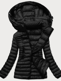 Černá dámská prošívaná bunda s kapucí model 16150755 - J.STYLE
