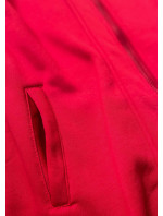Dlhá červená dámska mikina na zips (AMG815)