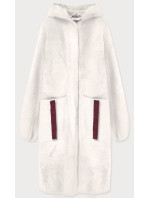 Bílý přehoz přes oblečení s kapucí la alpaka model 15820031 - S'WEST