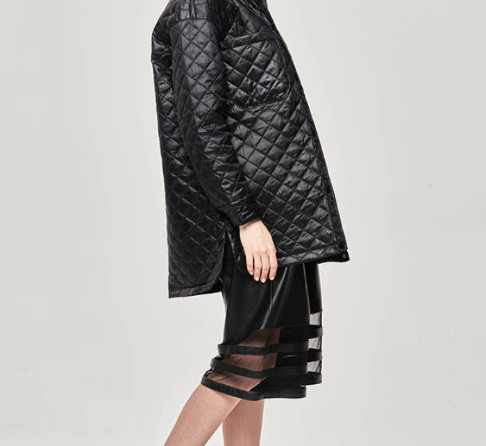 Tenká černá dámská bunda s límcem model 15846247 - Ann Gissy