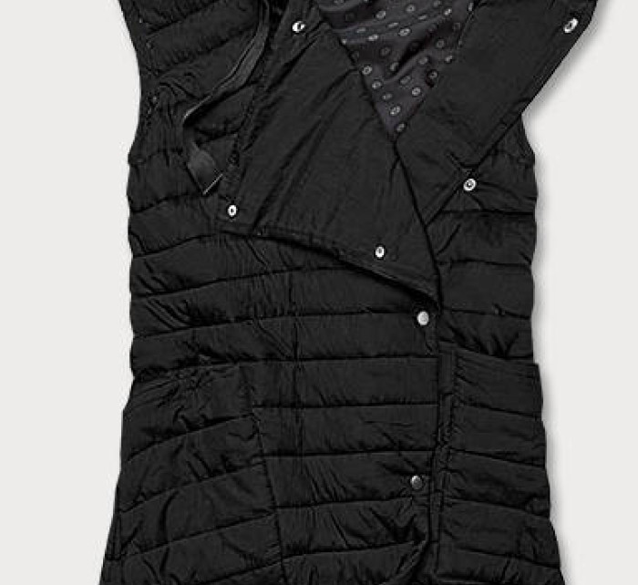 Dlouhá černá dámská prošívaná vesta model 15834490 - Ann Gissy