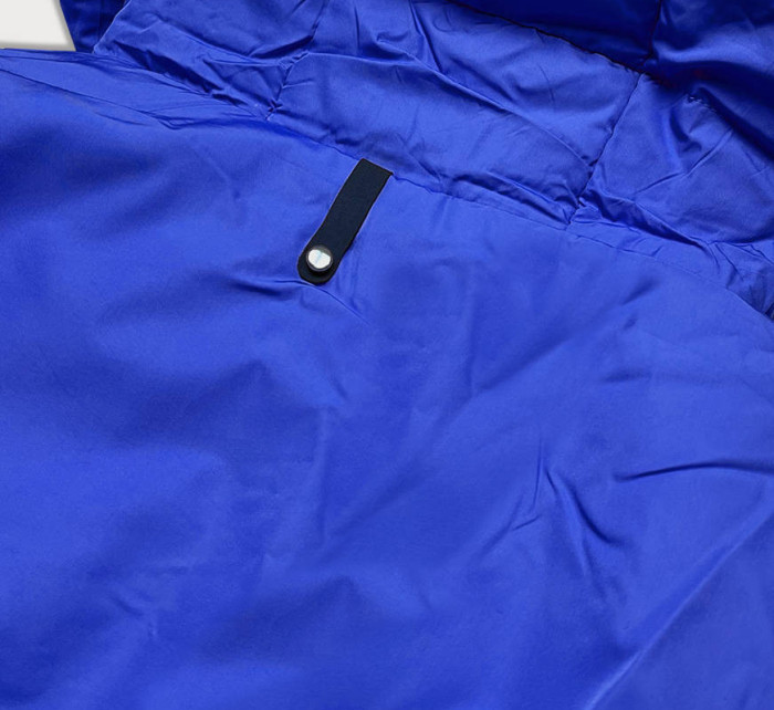 Svetlo modrá prešívaná dámska bunda na prechodné obdobie (M168)