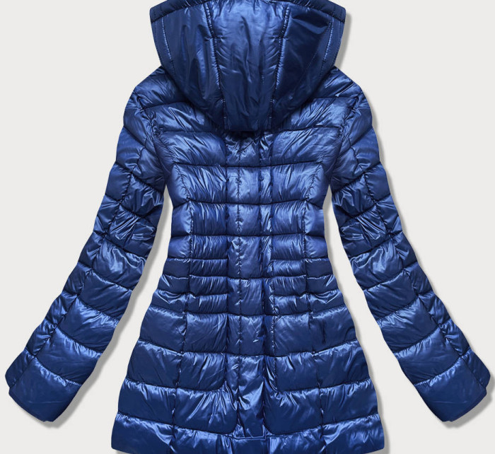 Tmavě modrá dámská plus size bunda pro přechodné období model 15914955 - Libland