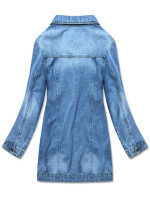Světle modrá dlouhá džínová bunda model 16996503 - P.O.P. SEVEN