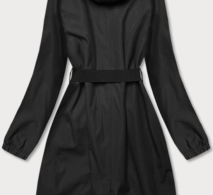 Černý dlouhý kabát s páskem model 17032550 - Ann Gissy