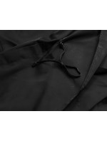 Tenký čierny dámsky kabát (AG5-011)